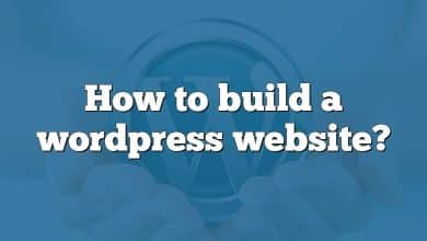 How to build a wordpress website?
