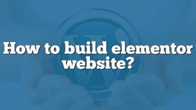 How to build elementor website?