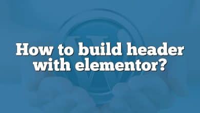 How to build header with elementor?