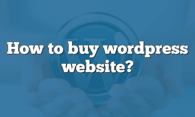 How to buy wordpress website?