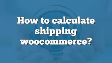 How to calculate shipping woocommerce?