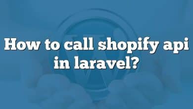 How to call shopify api in laravel?