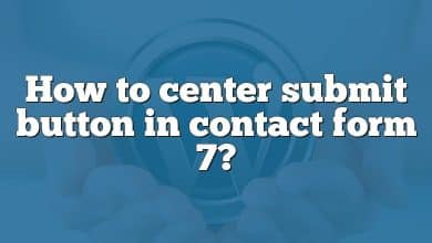 How to center submit button in contact form 7?