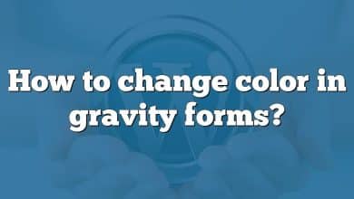 How to change color in gravity forms?