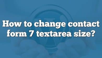 How to change contact form 7 textarea size?