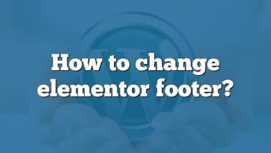 How to change elementor footer?