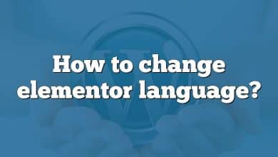 How to change elementor language?