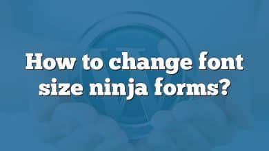 How to change font size ninja forms?