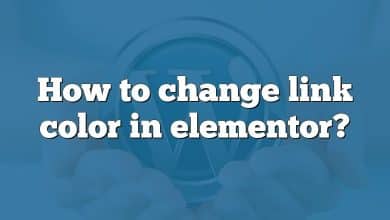 How to change link color in elementor?