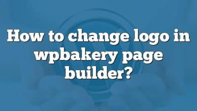 How to change logo in wpbakery page builder?