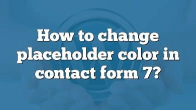 How to change placeholder color in contact form 7?