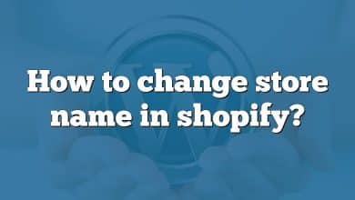 How to change store name in shopify?