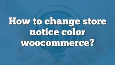 How to change store notice color woocommerce?