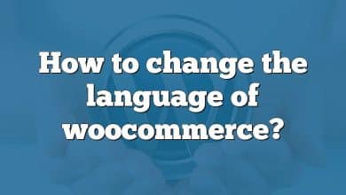 How to change the language of woocommerce?