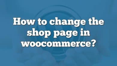 How to change the shop page in woocommerce?