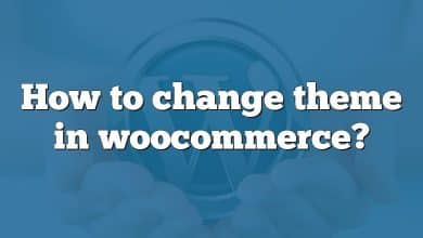 How to change theme in woocommerce?