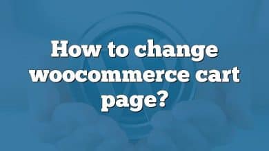 How to change woocommerce cart page?