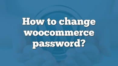 How to change woocommerce password?