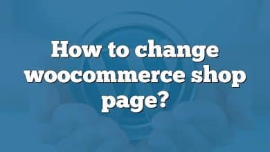 How to change woocommerce shop page?