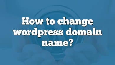 How to change wordpress domain name?
