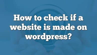 How to check if a website is made on wordpress?