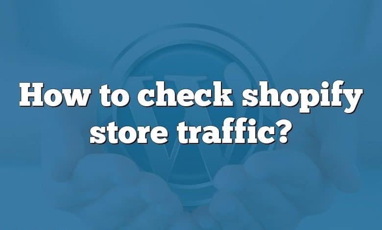 How to check shopify store traffic?