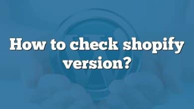 How to check shopify version?