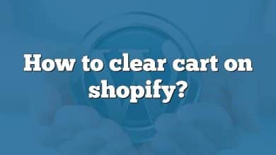 How to clear cart on shopify?