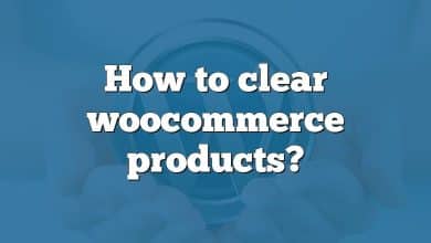 How to clear woocommerce products?