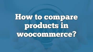 How to compare products in woocommerce?