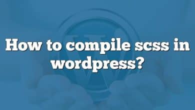How to compile scss in wordpress?