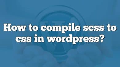 How to compile scss to css in wordpress?