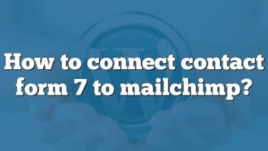 How to connect contact form 7 to mailchimp?