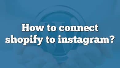 How to connect shopify to instagram?