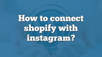 How to connect shopify with instagram?