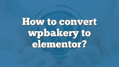 How to convert wpbakery to elementor?
