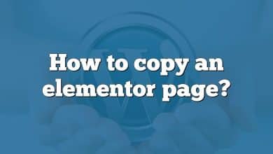 How to copy an elementor page?