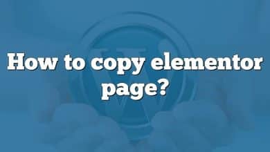 How to copy elementor page?