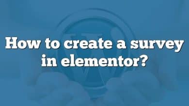 How to create a survey in elementor?