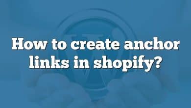 How to create anchor links in shopify?