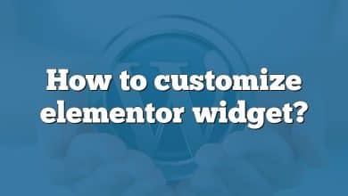 How to customize elementor widget?