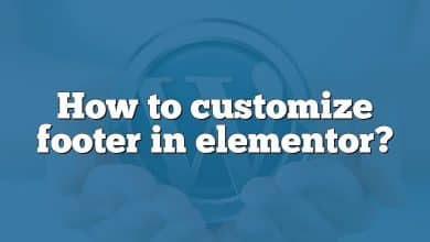 How to customize footer in elementor?