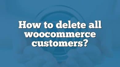 How to delete all woocommerce customers?