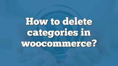 How to delete categories in woocommerce?