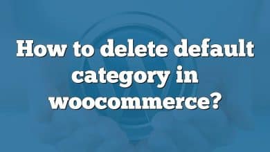How to delete default category in woocommerce?