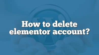 How to delete elementor account?