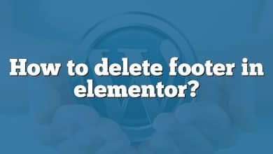 How to delete footer in elementor?