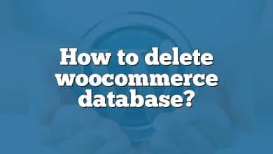 How to delete woocommerce database?