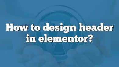 How to design header in elementor?