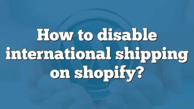How to disable international shipping on shopify?